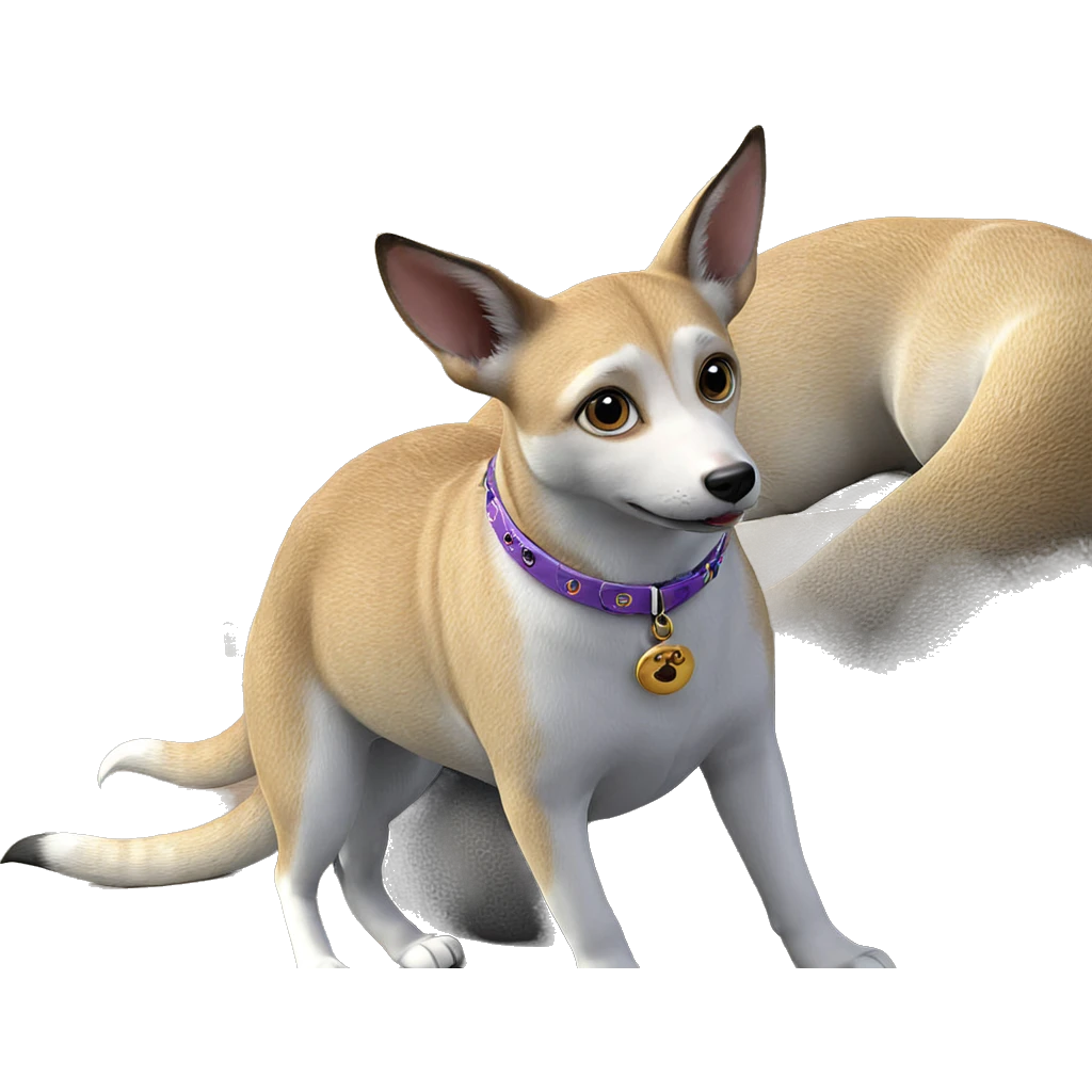 realistic animal with collar emoji