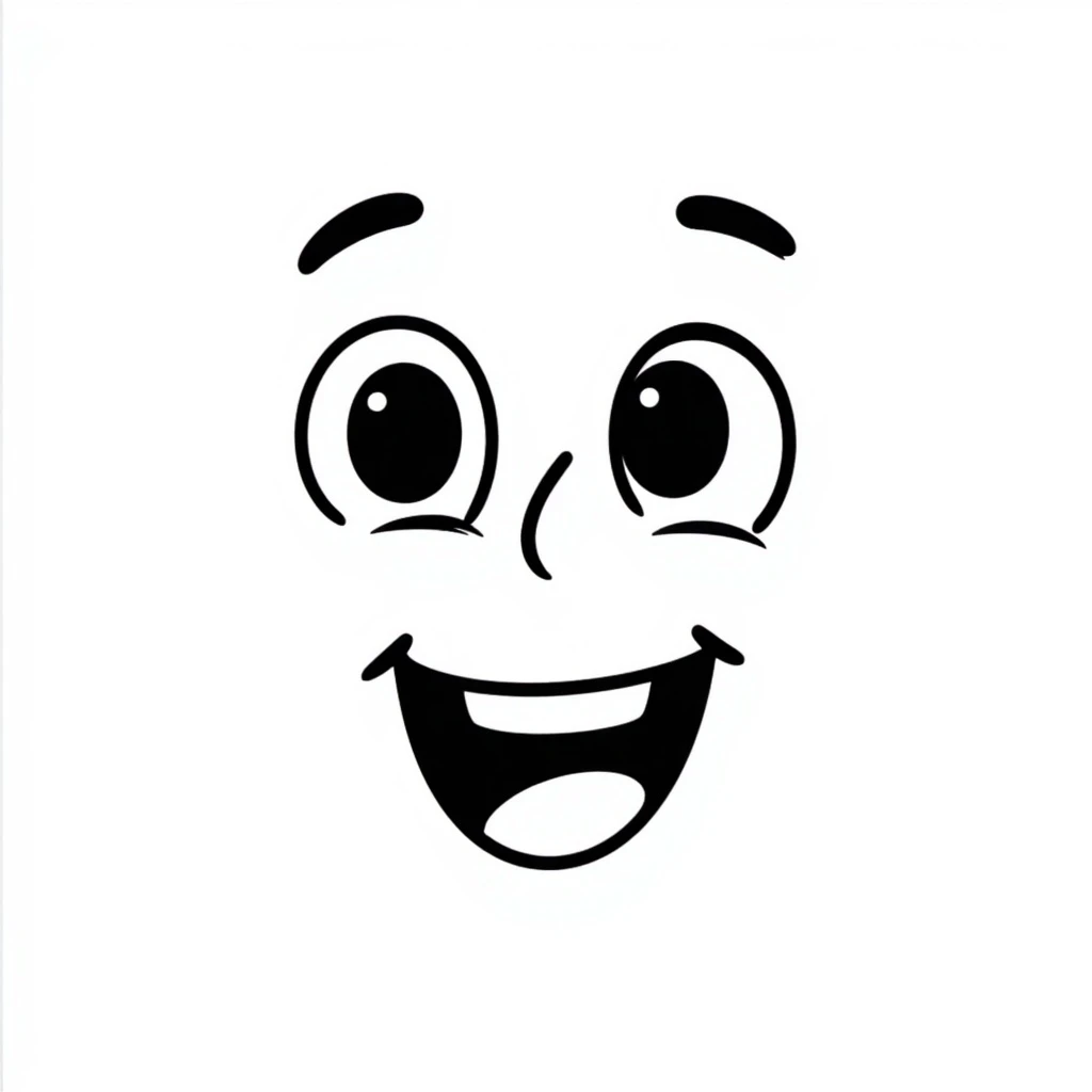 happy face hand drawn doodle style emoji