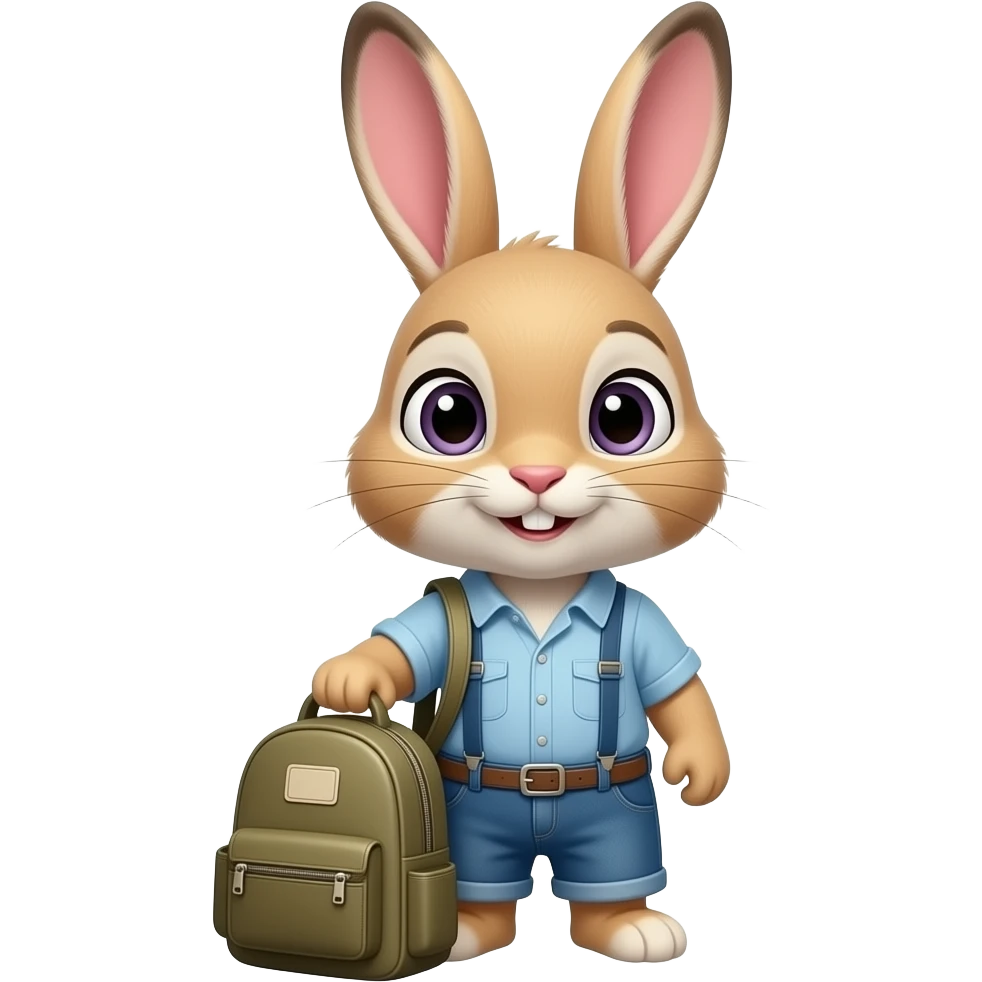 11. Next, bunny grabs bunny’s backpack. 🐰 emoji