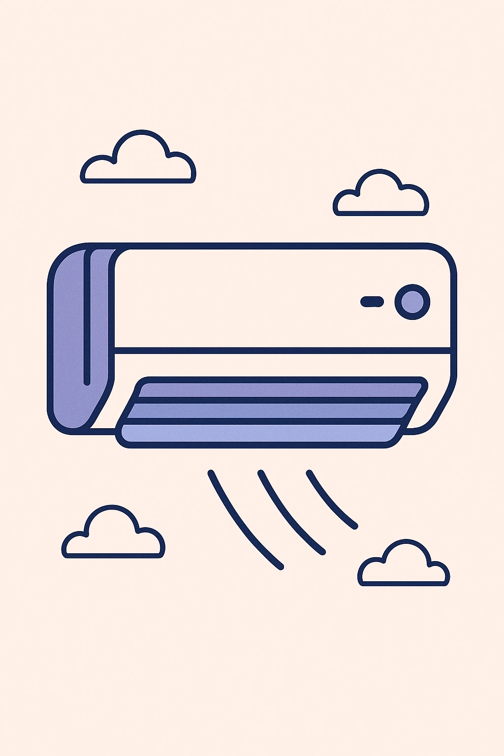 modern simple minimal style air conditioning unit emoji