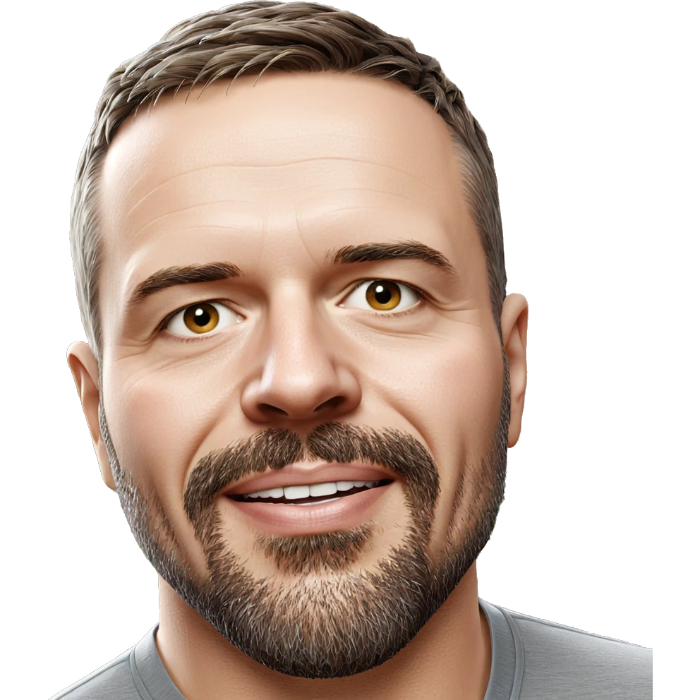 male portrait with beard emoji