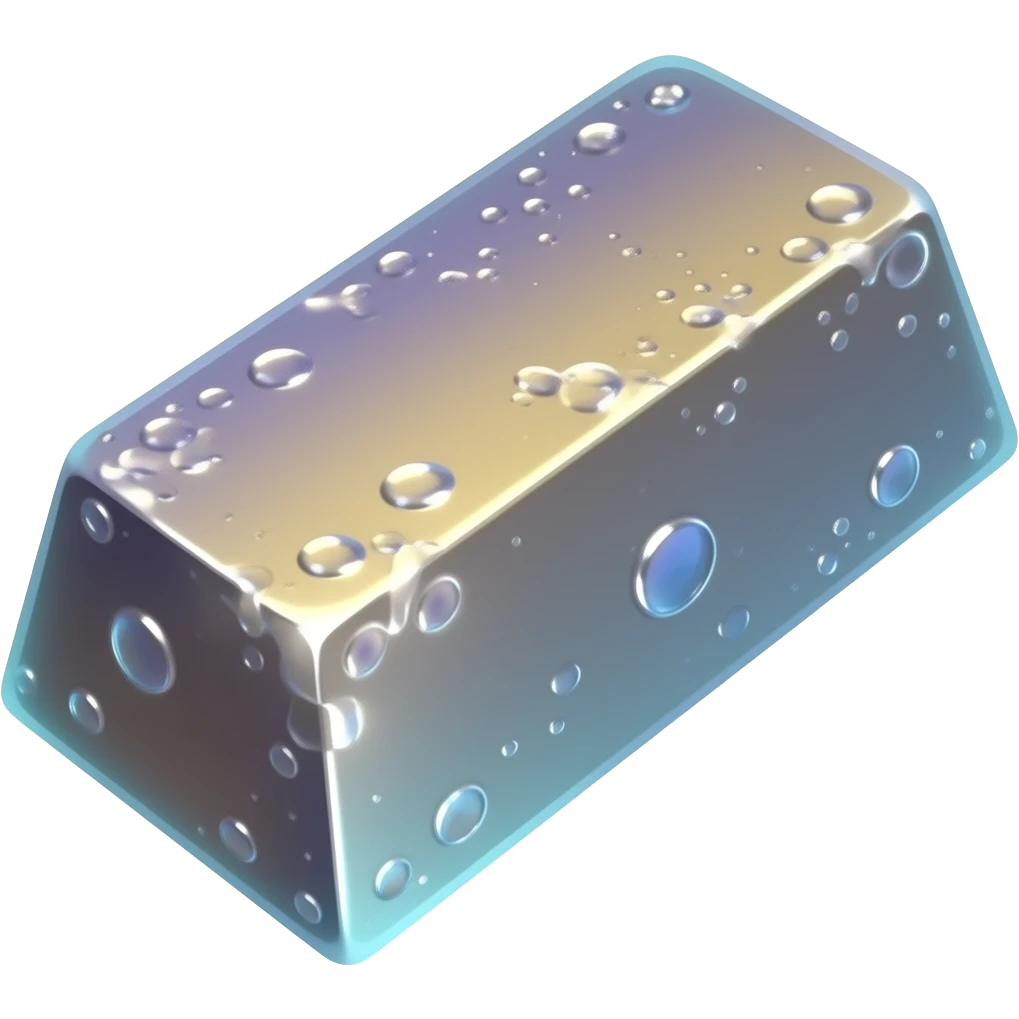 Simple colorful smelted magic metallic bar emoji