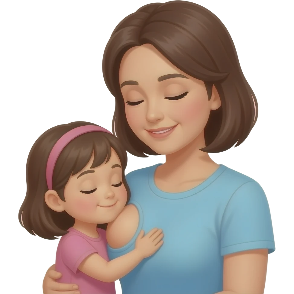 A daughter breastfeeds her mother emoji