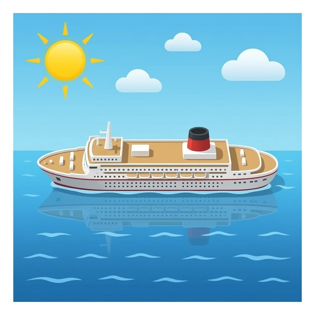 Queen Mary ship top view emoji