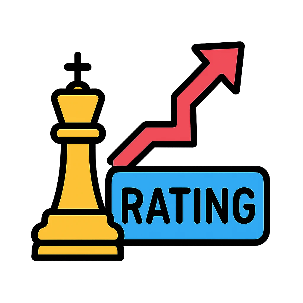 a chess rating going up emoji
