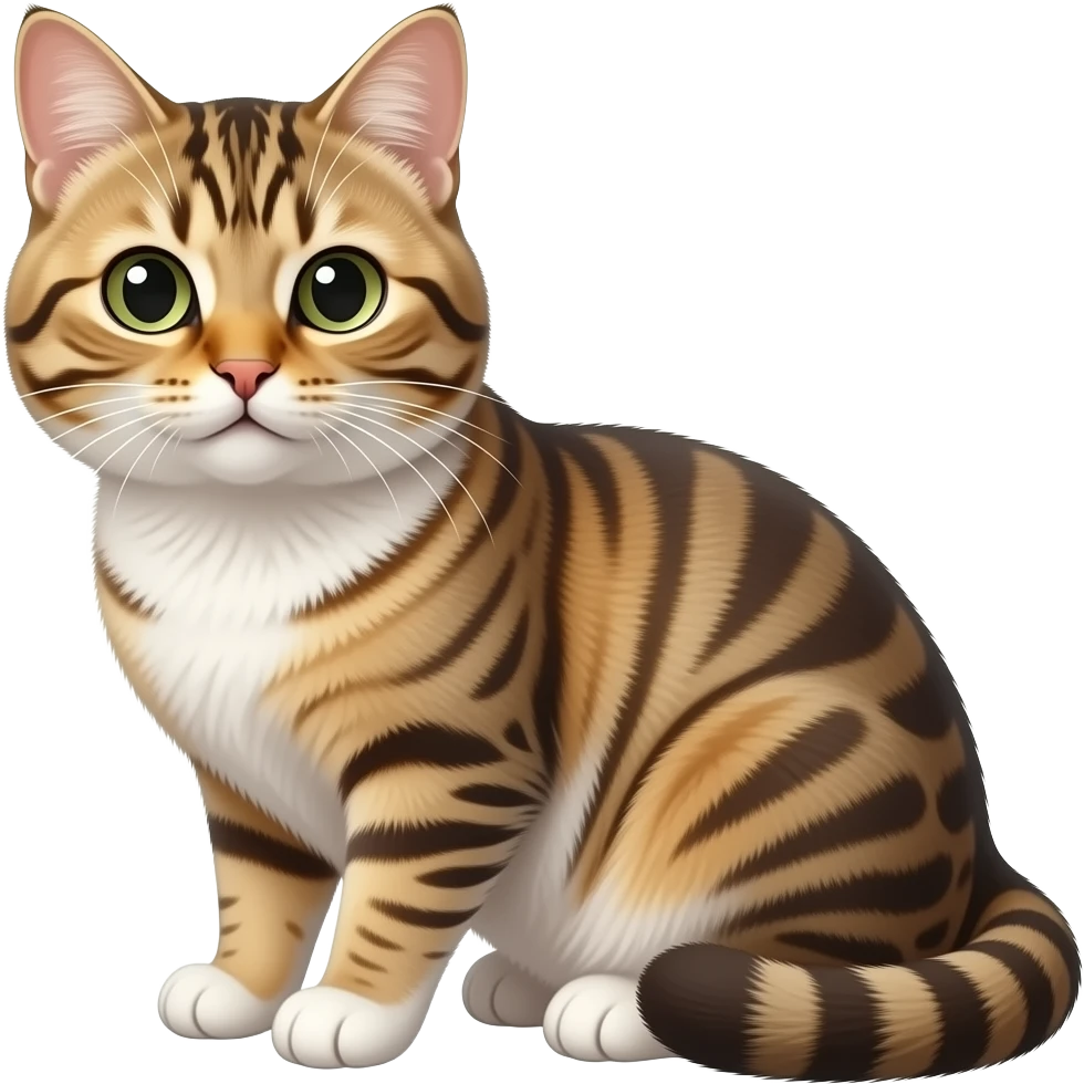 Cute realistic cat emoji