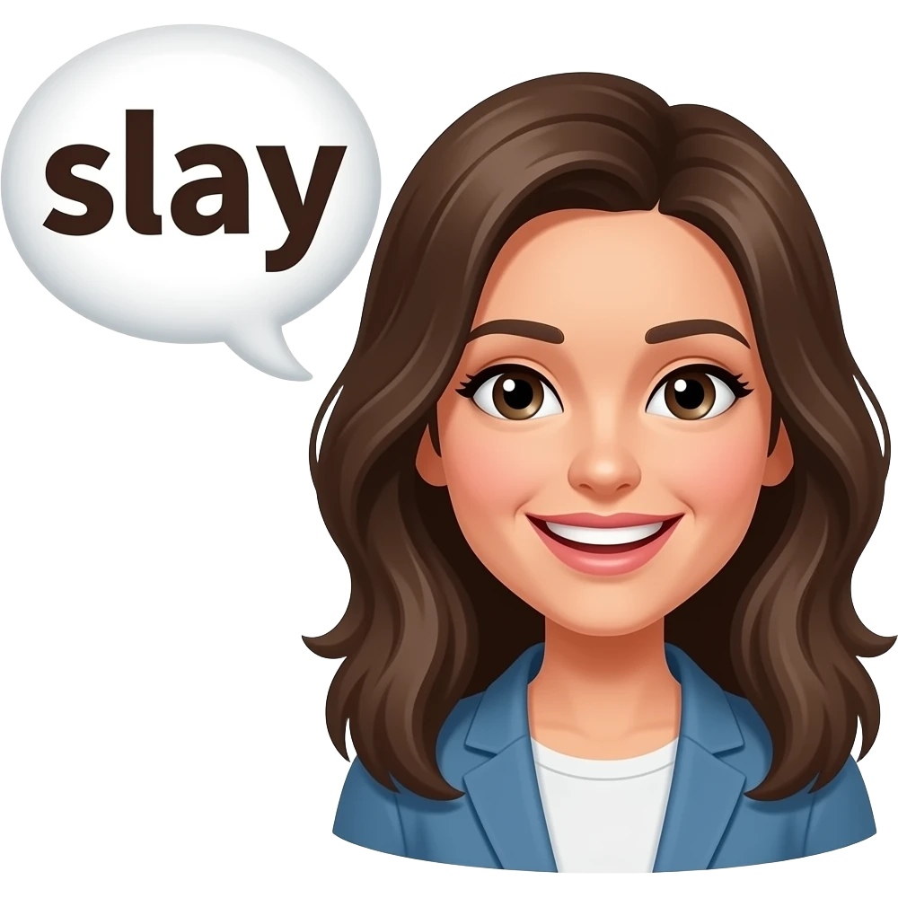 Make her saying slay (text) emoji