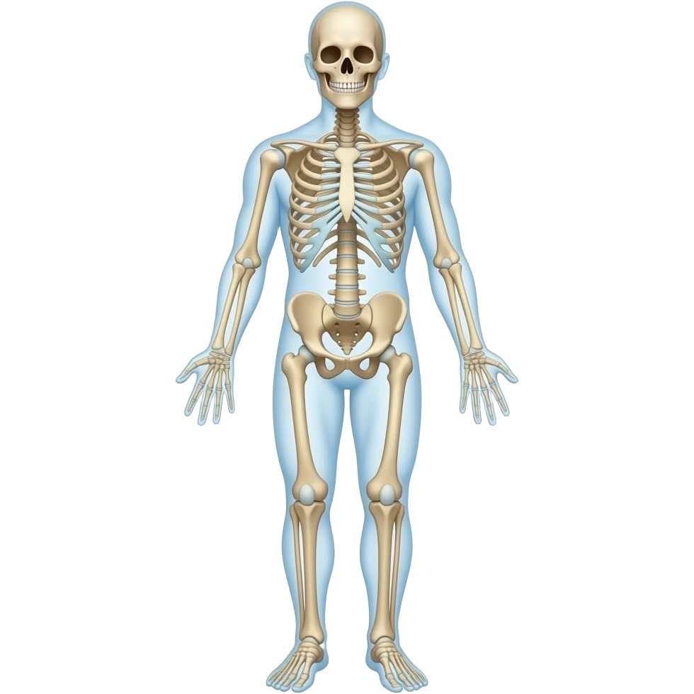 Human full body skull with standing pose emoji