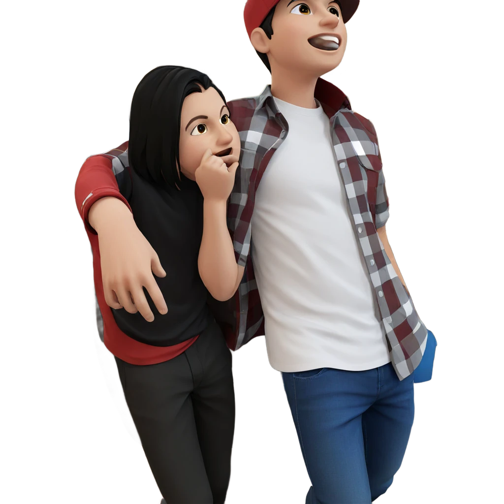 boys in casual attire indoors emoji