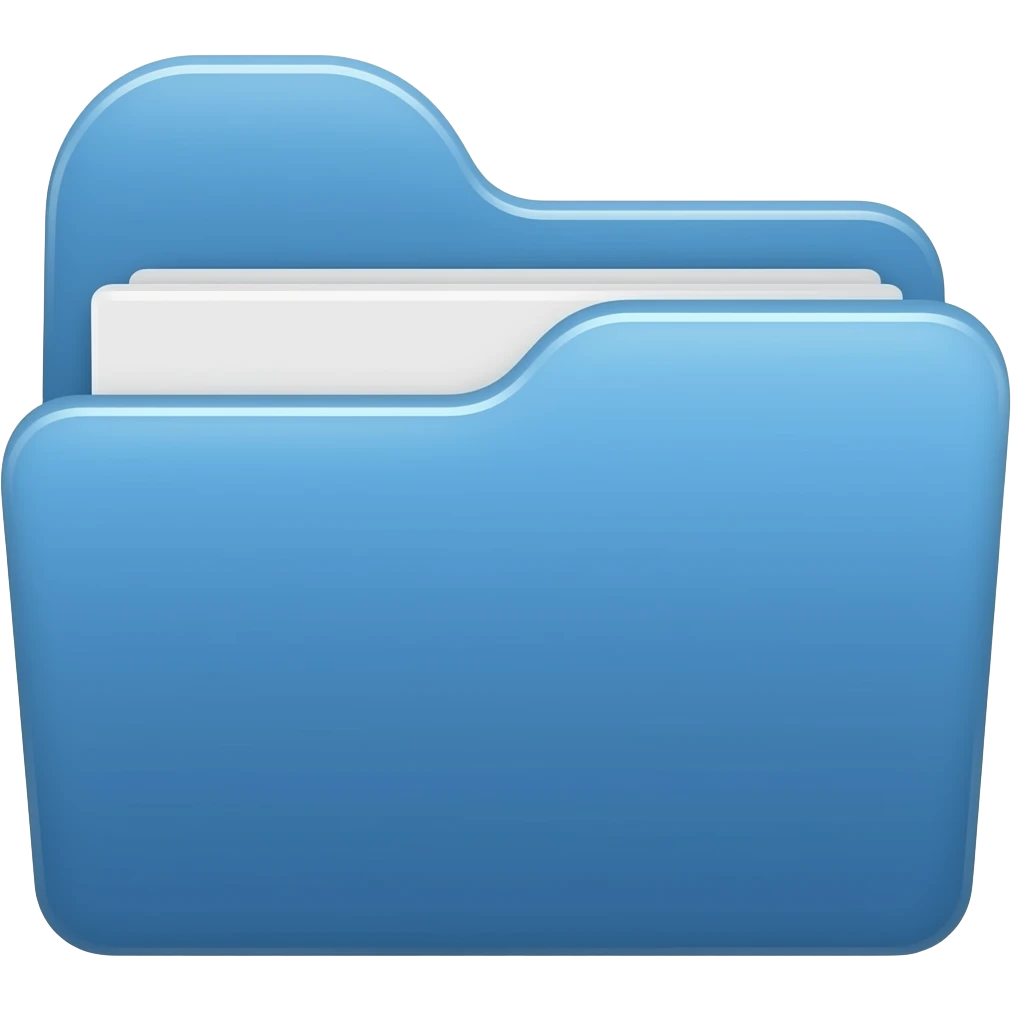 blue folder emoji