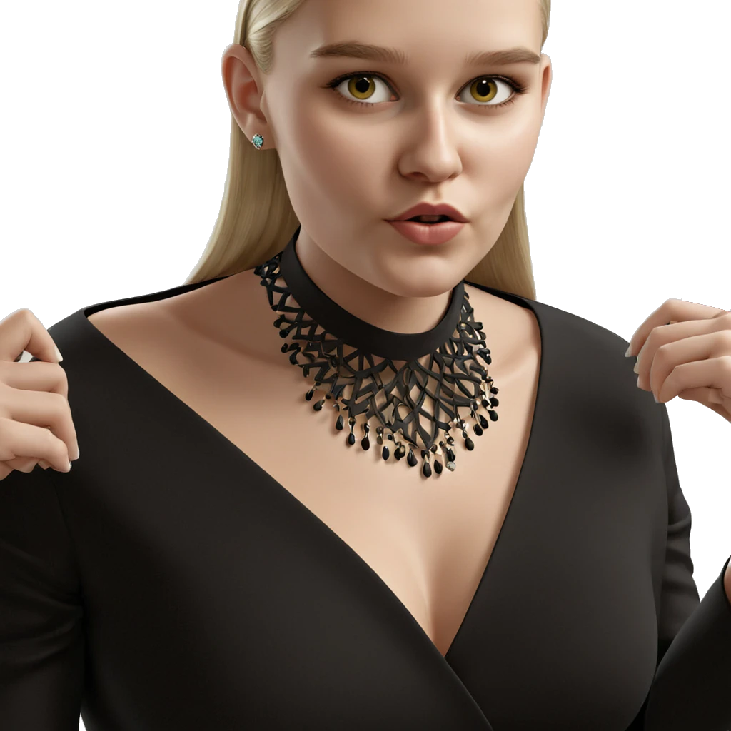 blonde girl in elegant attire emoji