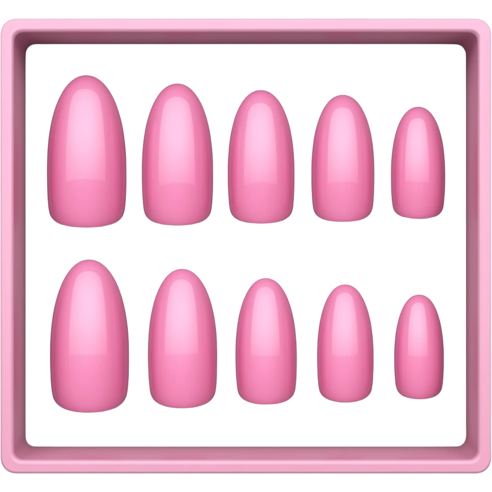 Press on Nail set pink in a box emoji
