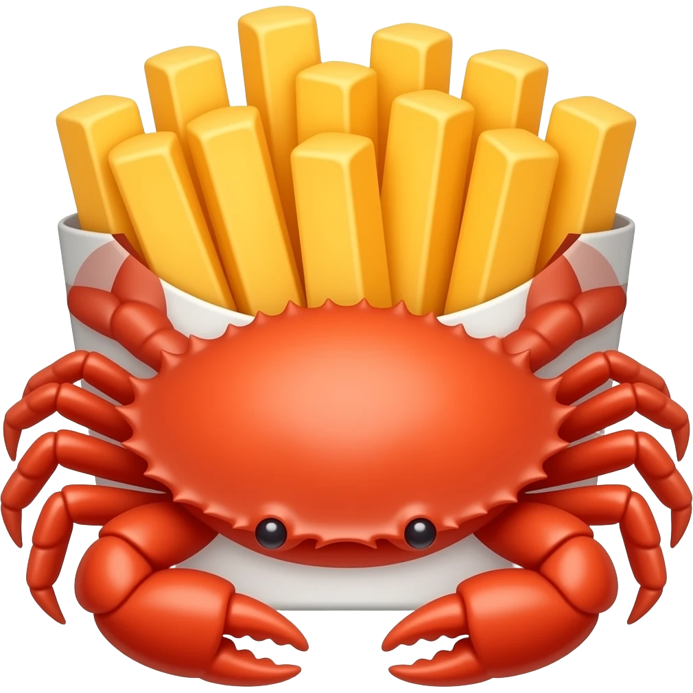 crab french fries emoji