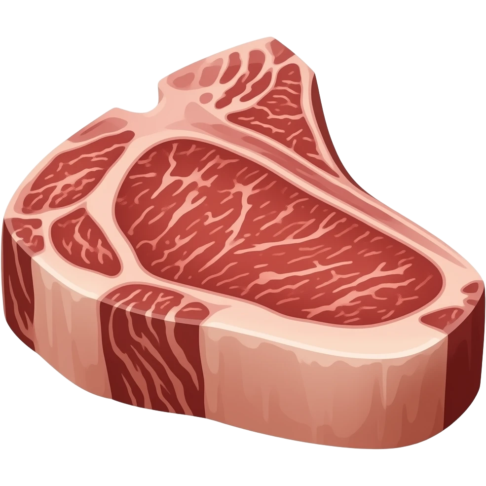 a big and think piece of raw japanese wagyu A5 with high score, high fat, very high marble wagyu emoji