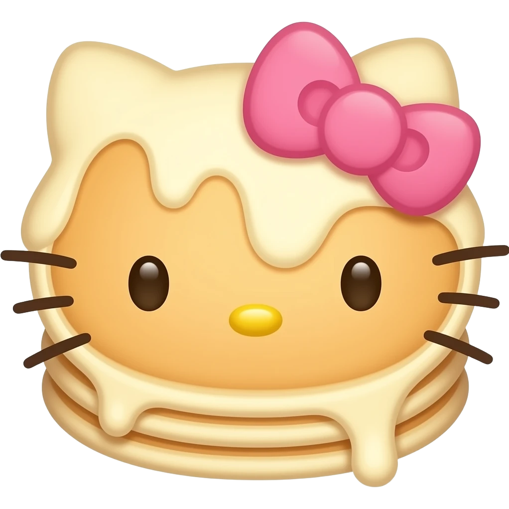 Hello kitty Pancakes emoji