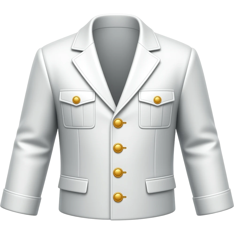 A white jacket with nine gold buttons emoji
