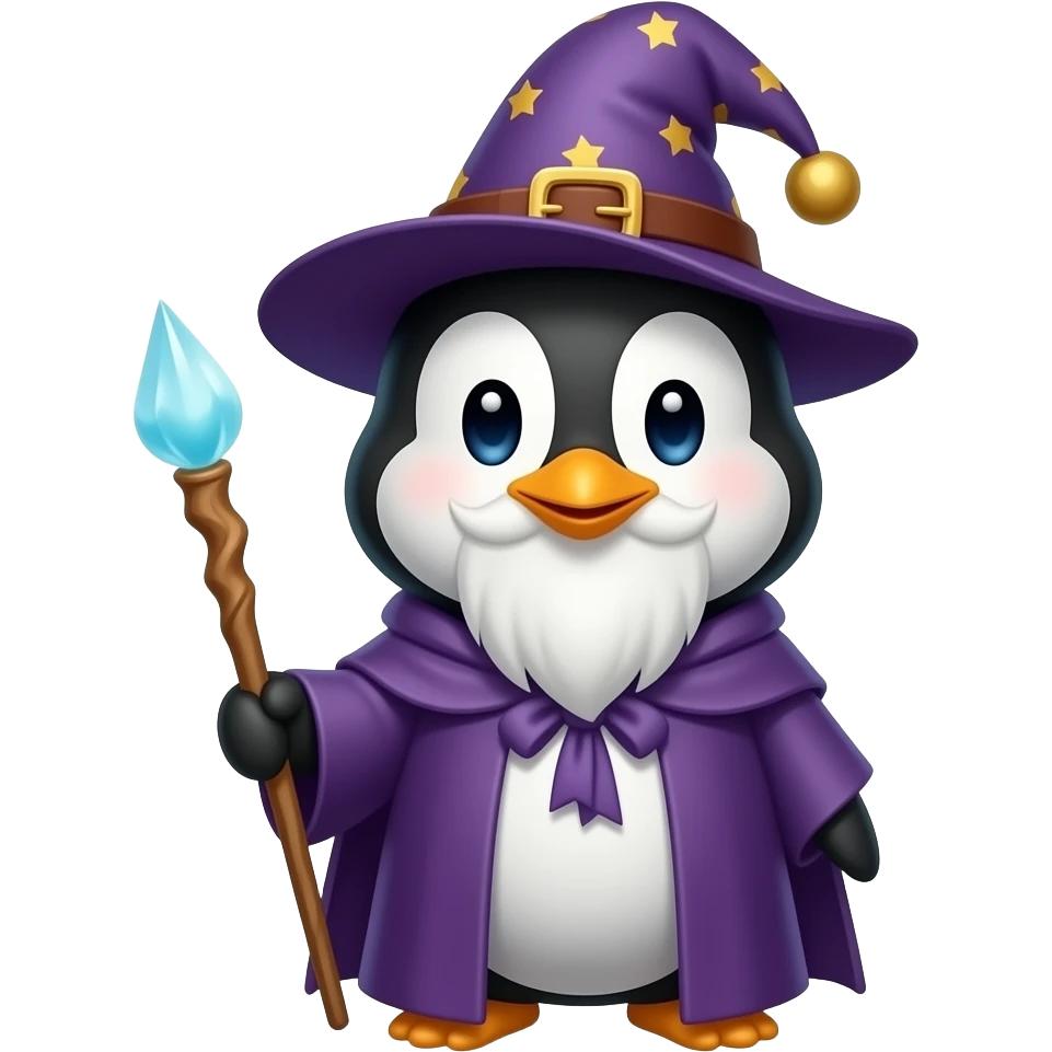 Penguin Wizard emoji
