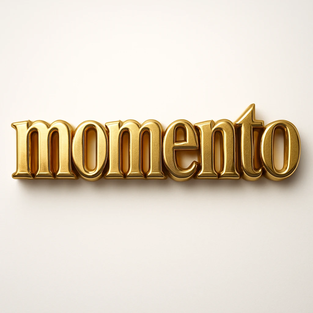 type "momento" but in front view, FINE LINES emoji