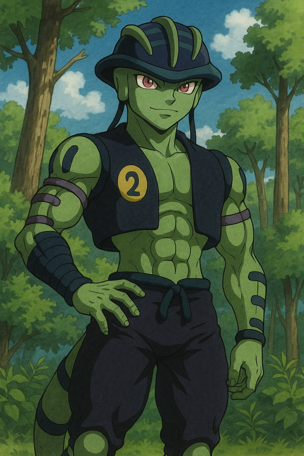 Meruem from Hunter x Hunter, detailed, anime style, full body, confident pose emoji