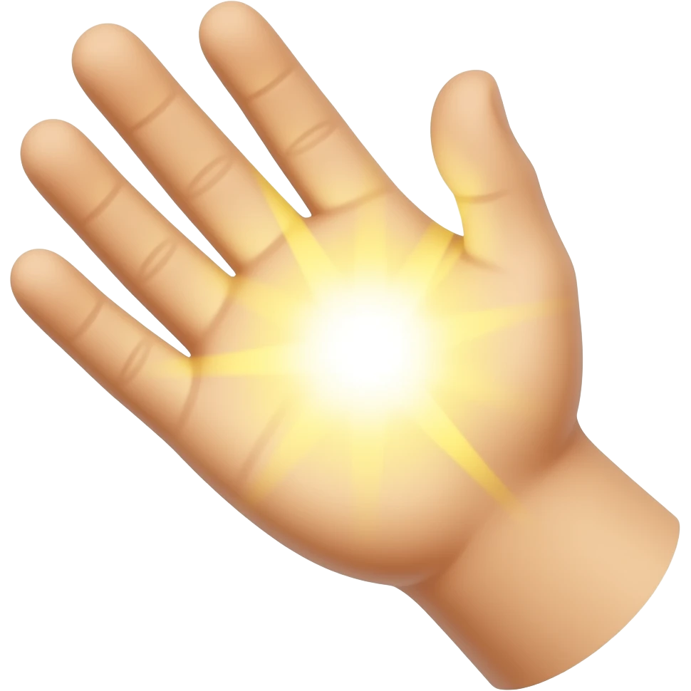 lighting coming from hand emoji