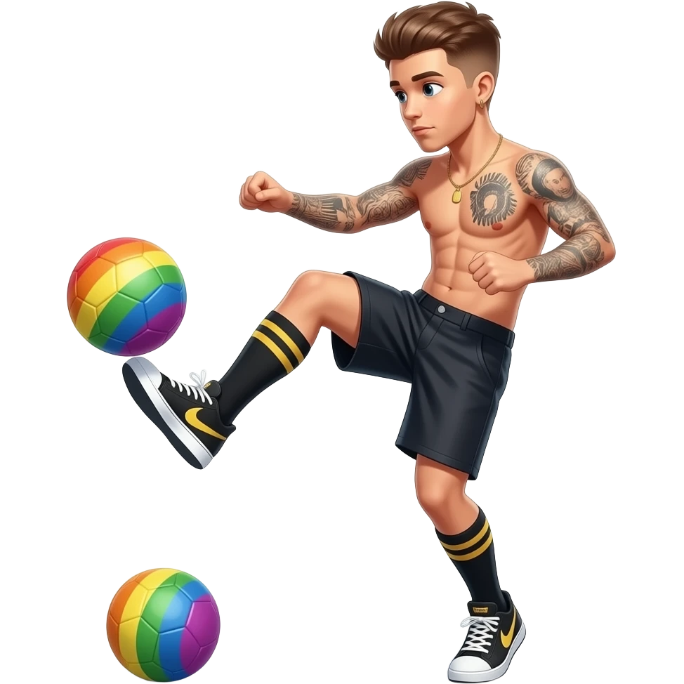Justin Bieber naked man kicking balls gay emoji