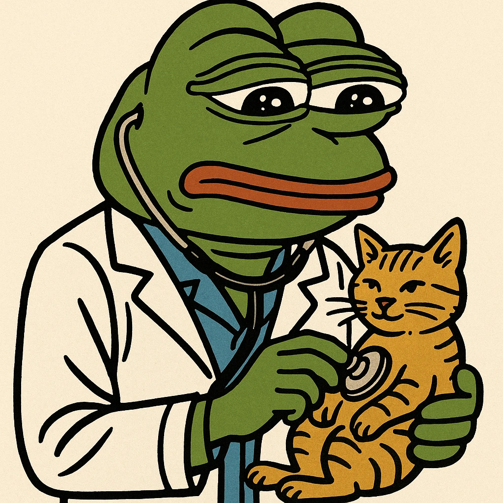 veterinarian examining a cat emoji