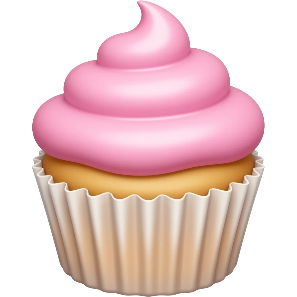 Cupcake with pink icing emoji