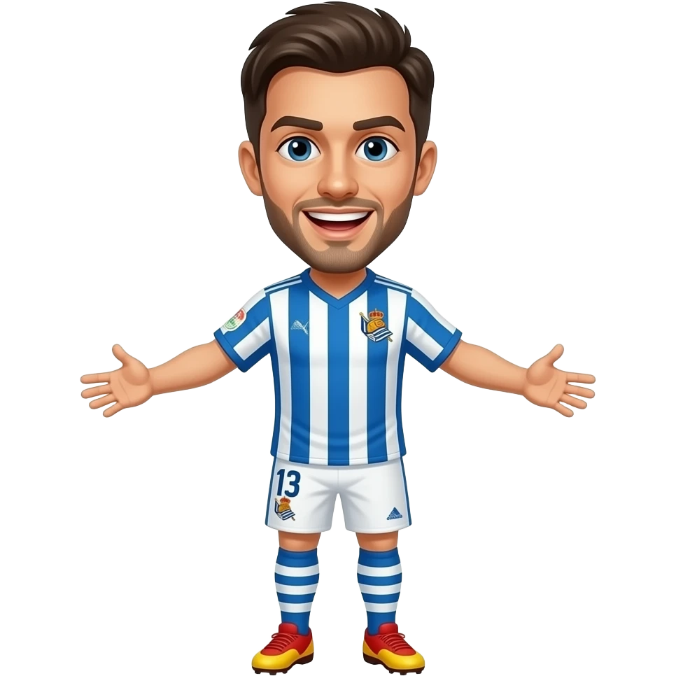 Jugador de la Real Sociedad ganando al Athletic al Bilbao la copa del rey emoji