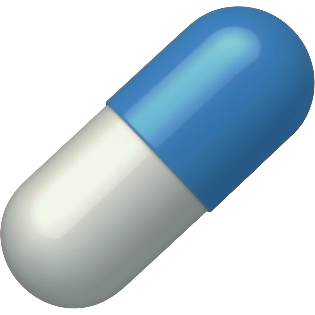 blue white pill emoji