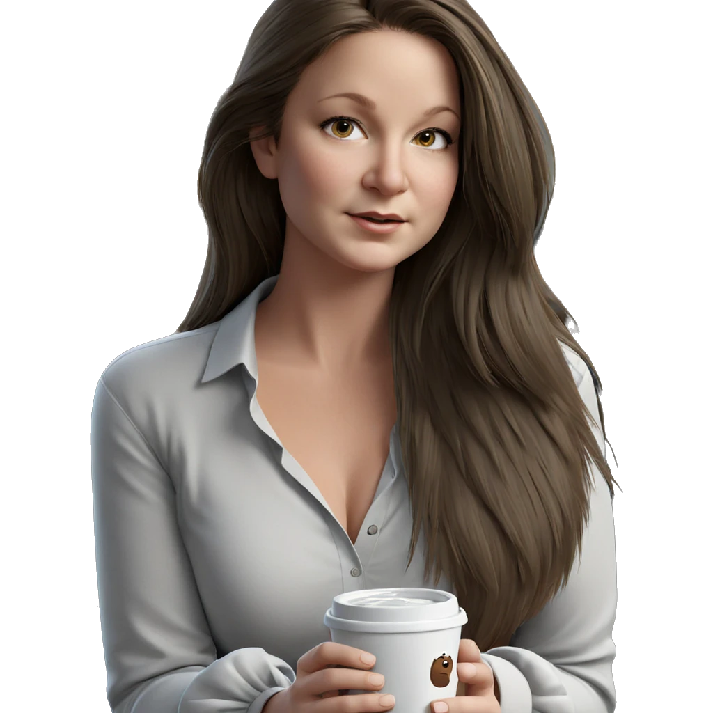 girl with coffee by window emoji