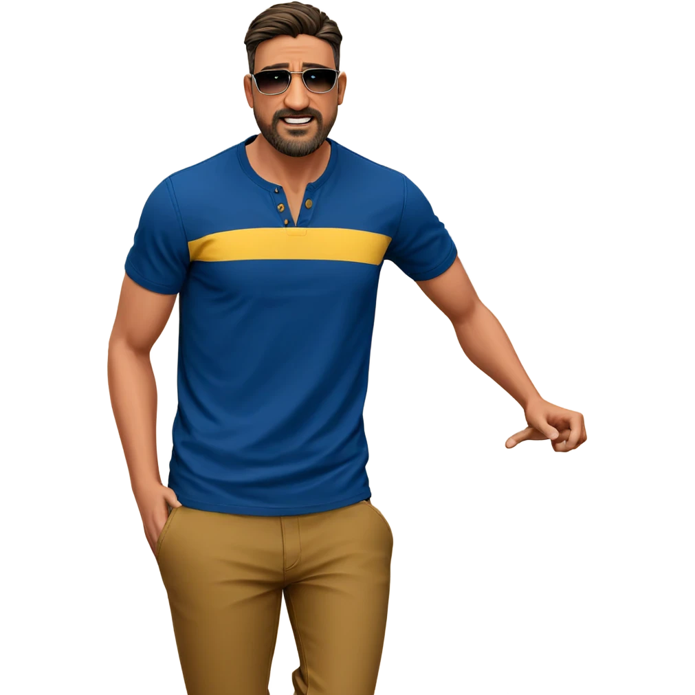 handsome guy in casual attire emoji