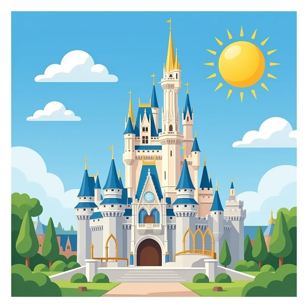 disney castle white emoji