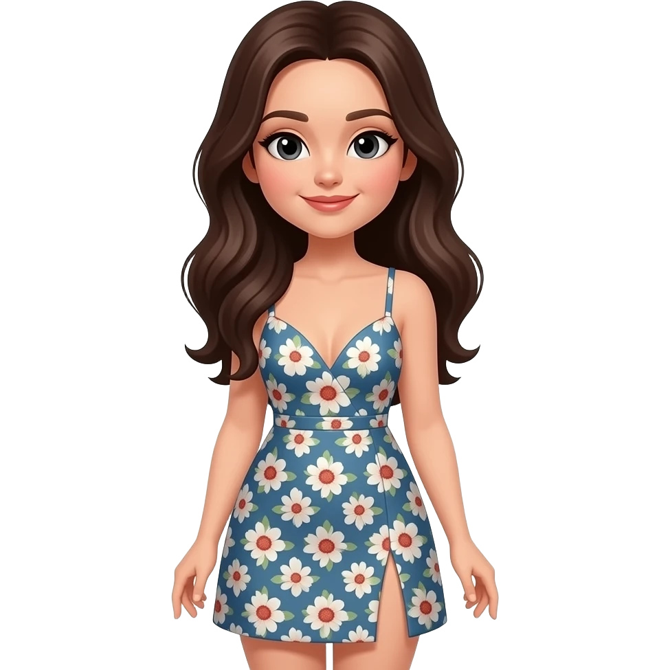woman in sundress, exposed butt, exposed breasts emoji