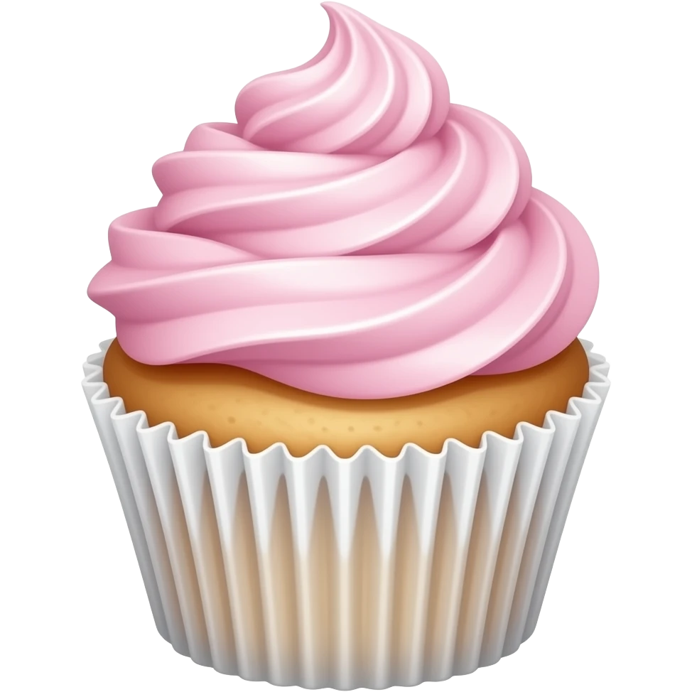 Cupcake with pink icing emoji