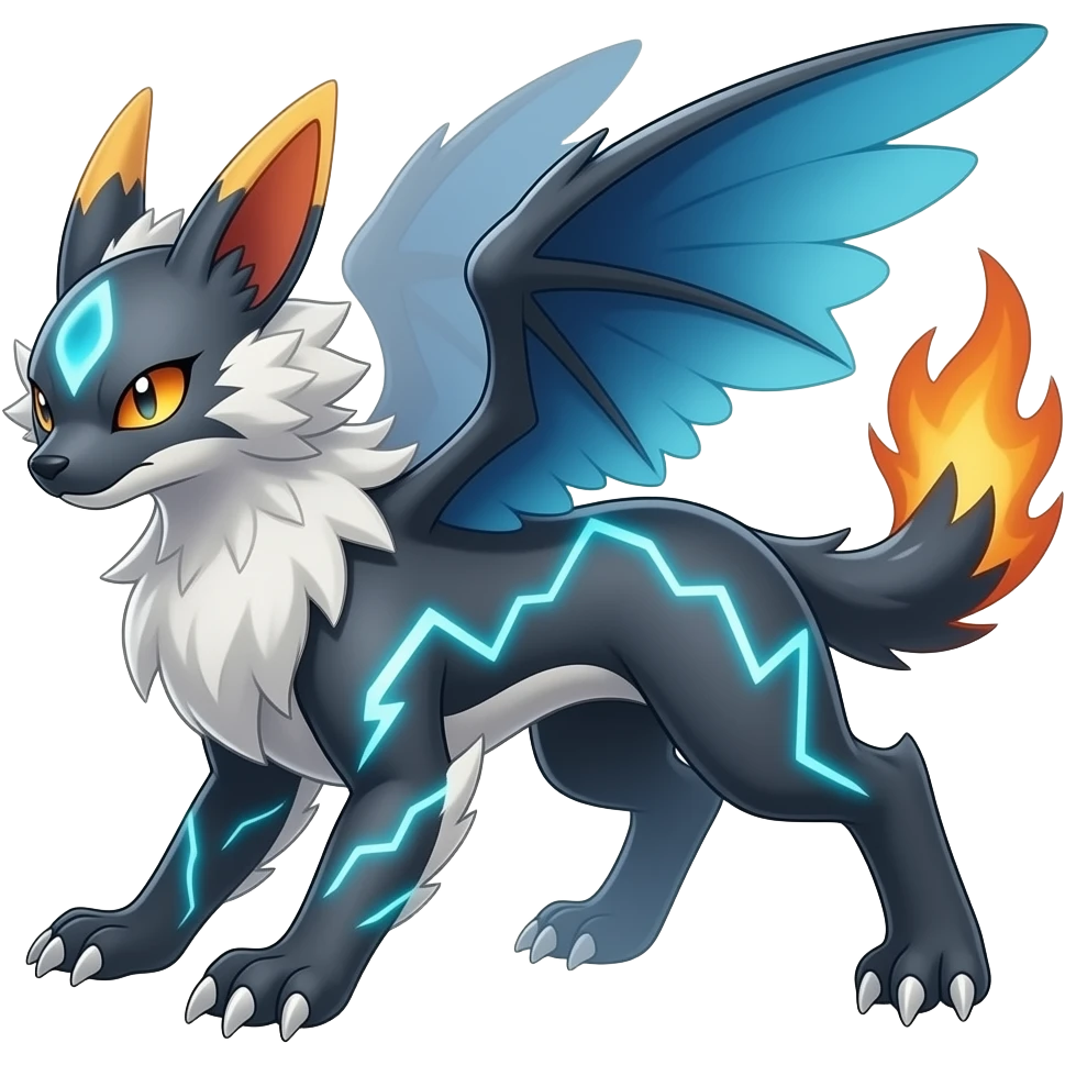 Absol-Shinx-Minccino-Quilava-Fakemon-Pokemon-hybrid emoji