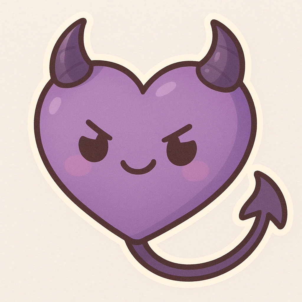 devil heart purple emoji