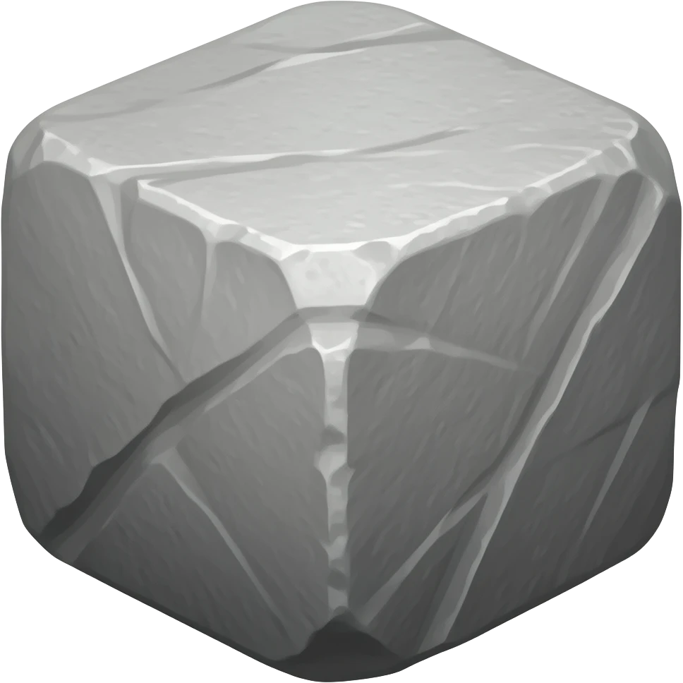 Block of stone emoji