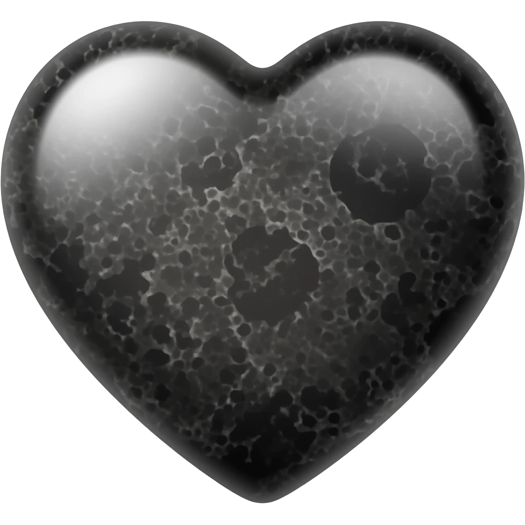 black fire opal stone heart emoji