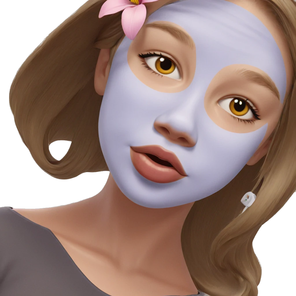 portrait of girl with flowers emoji