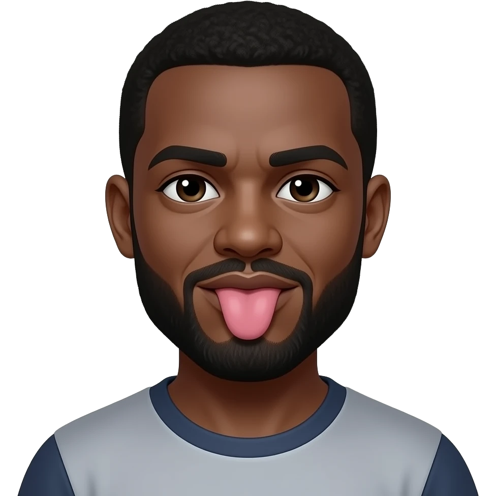 Drooling black man emoji