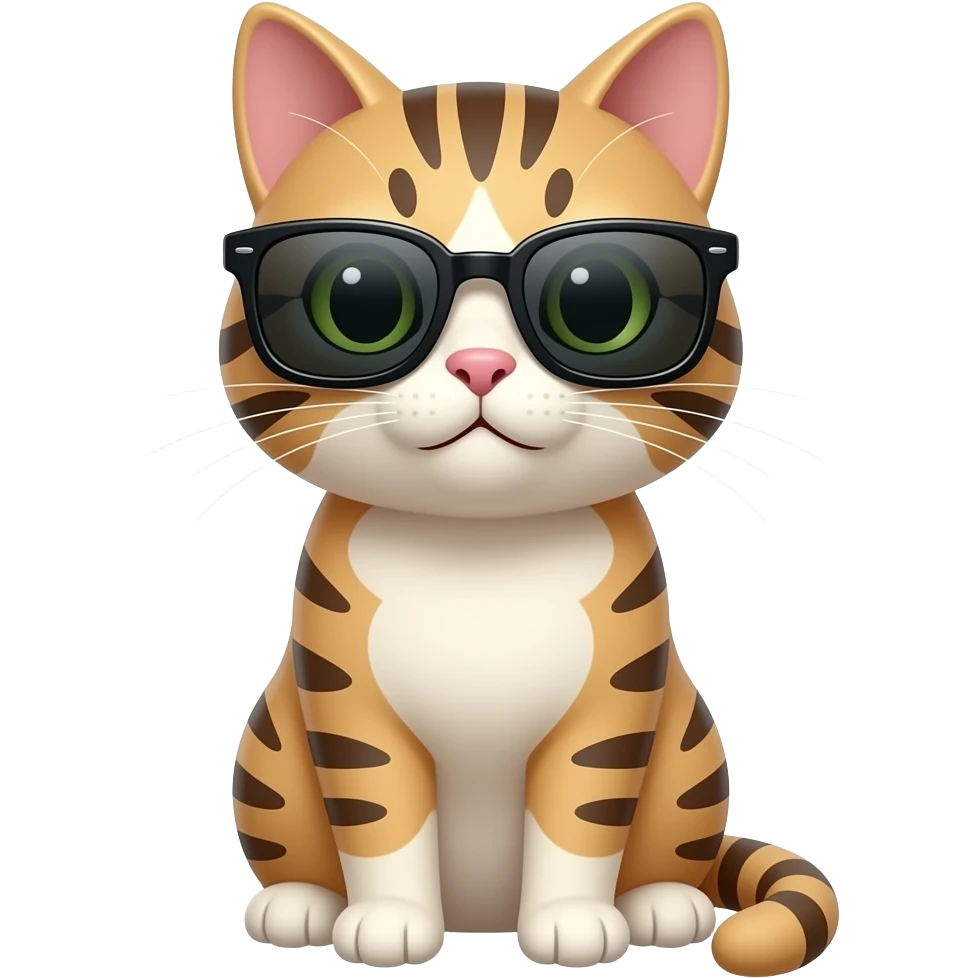 Cat wearing sunglasses emoji