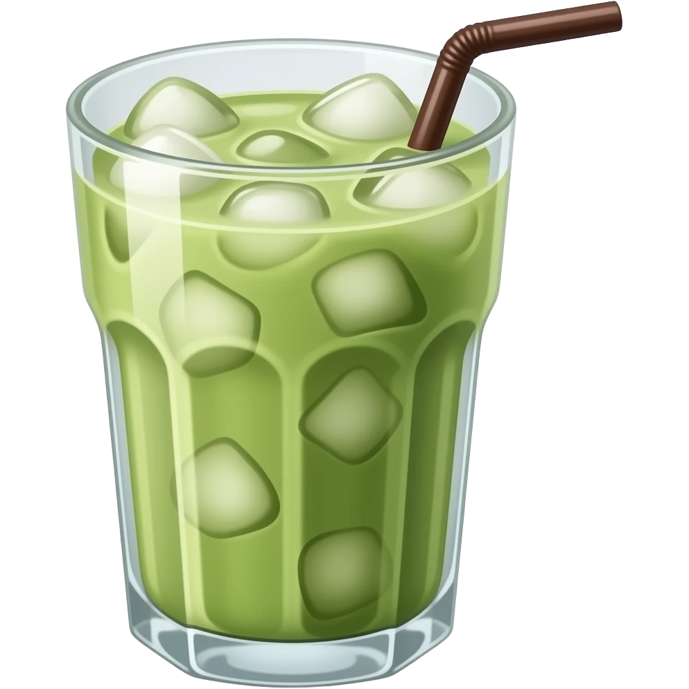 Iced matcha latte emoji