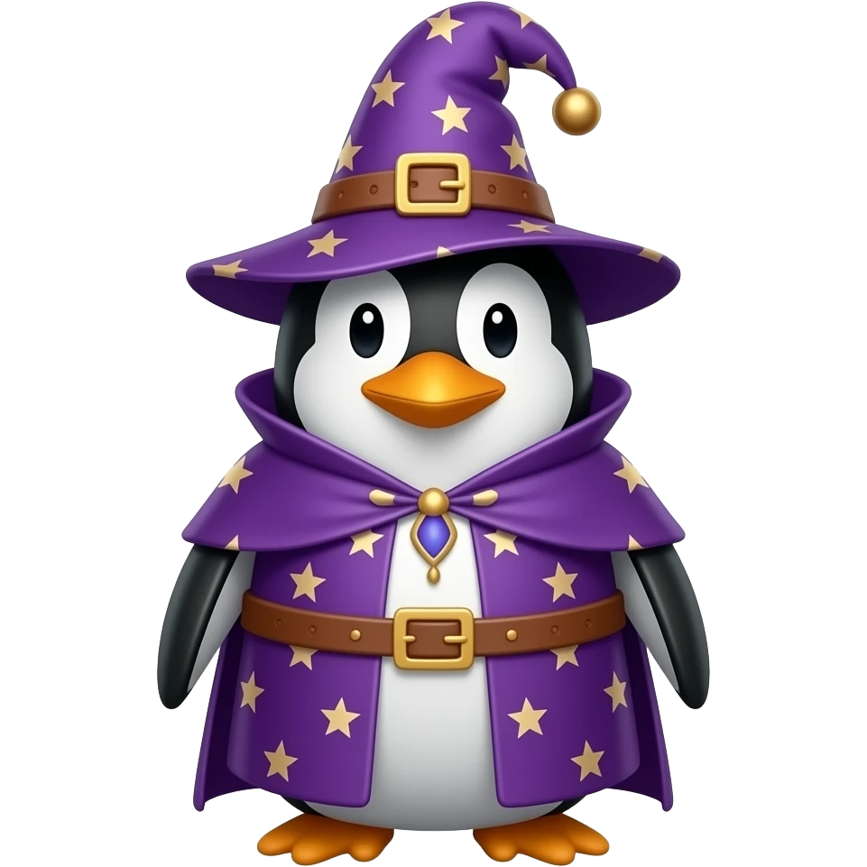 Penguin Wizard emoji
