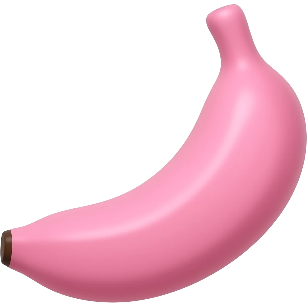 Kawaii pink banana emoji