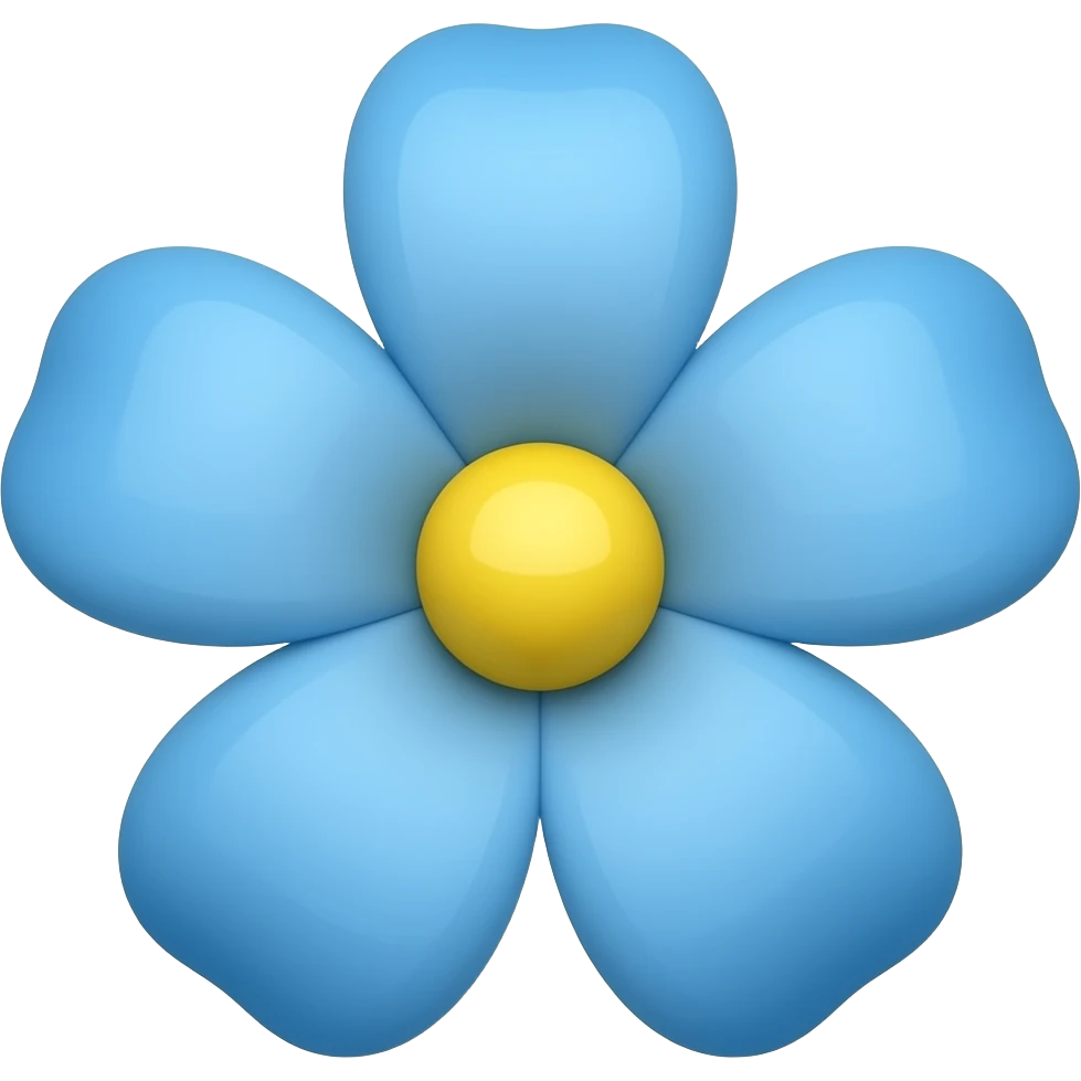 Flowers blue emoji