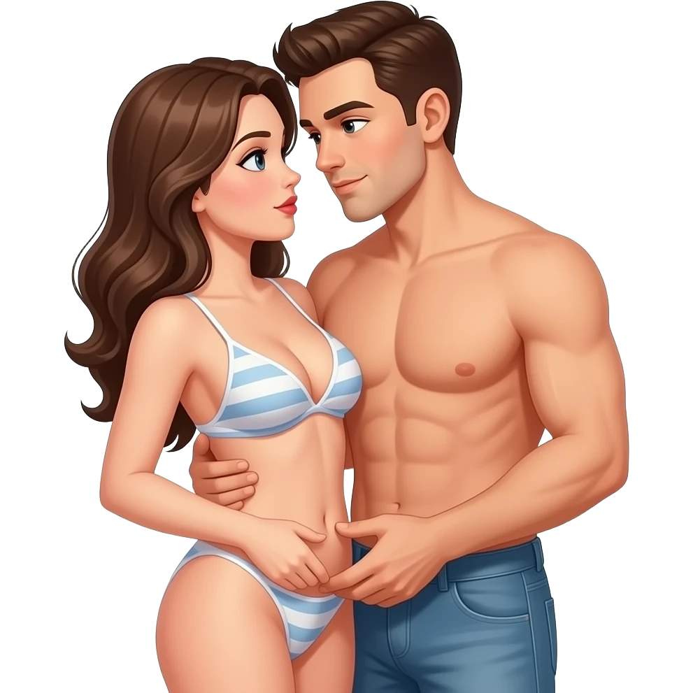 woman and man having sex and they are naked and his dick inside her pussy emoji