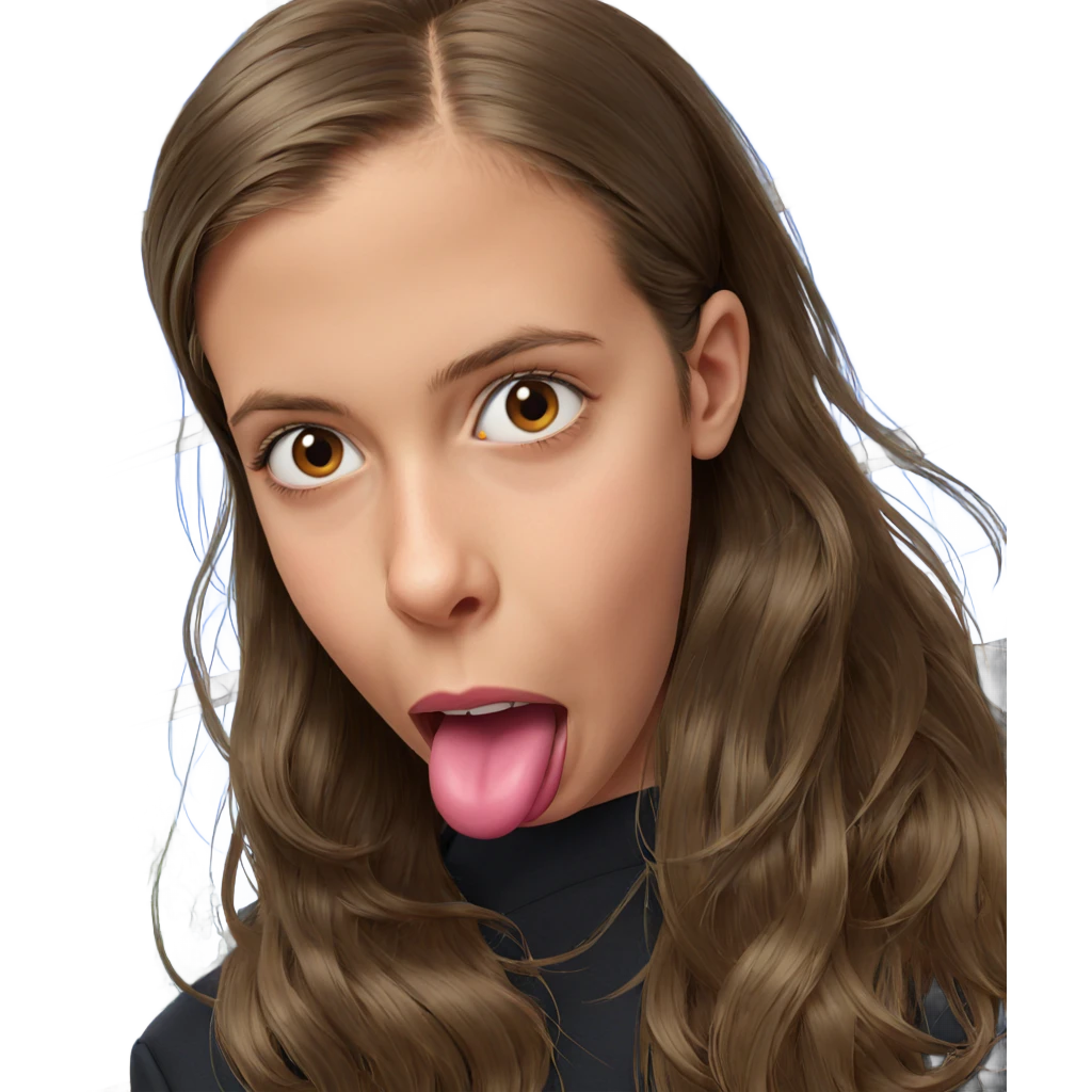 girl with tongue out window emoji
