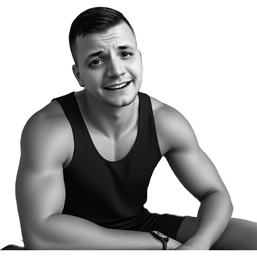 boy smiling in monochrome emoji