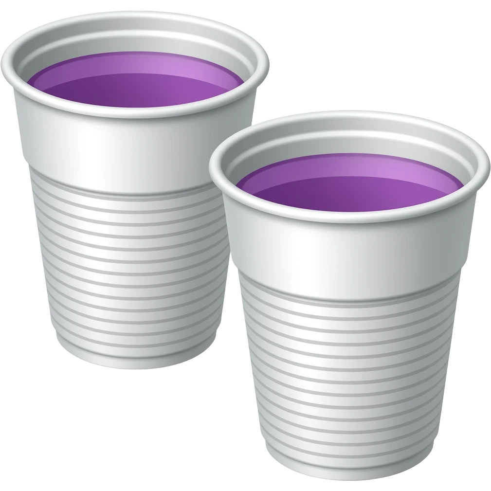 2Styrofoam cups purple liquid emoji