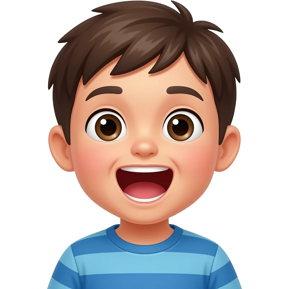 shouting child emoji